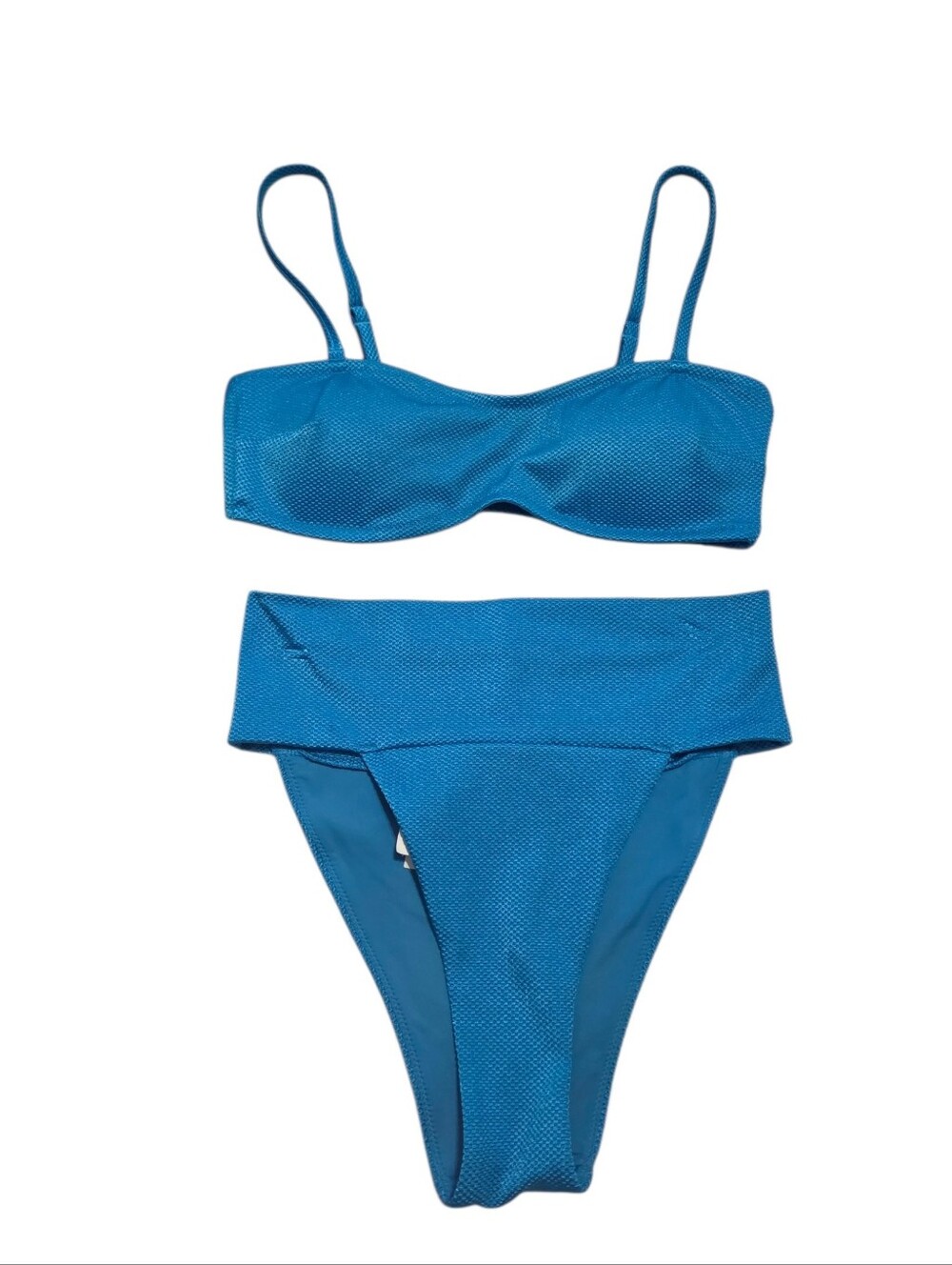 Aerie Blue Bikini High Cut Cheeky